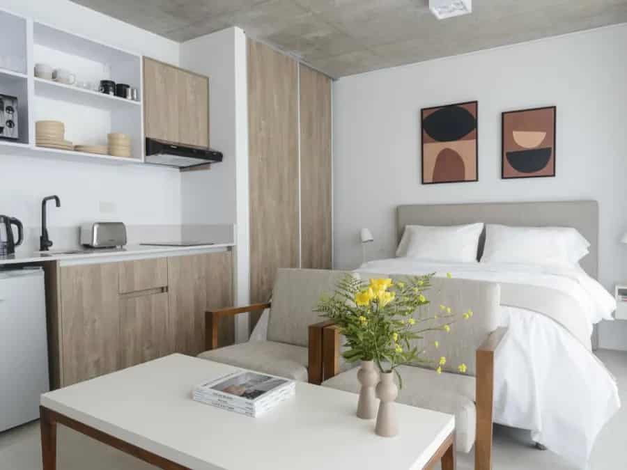 (#504) Studio en Palermo HW - Mesa Baja Pisos Altos